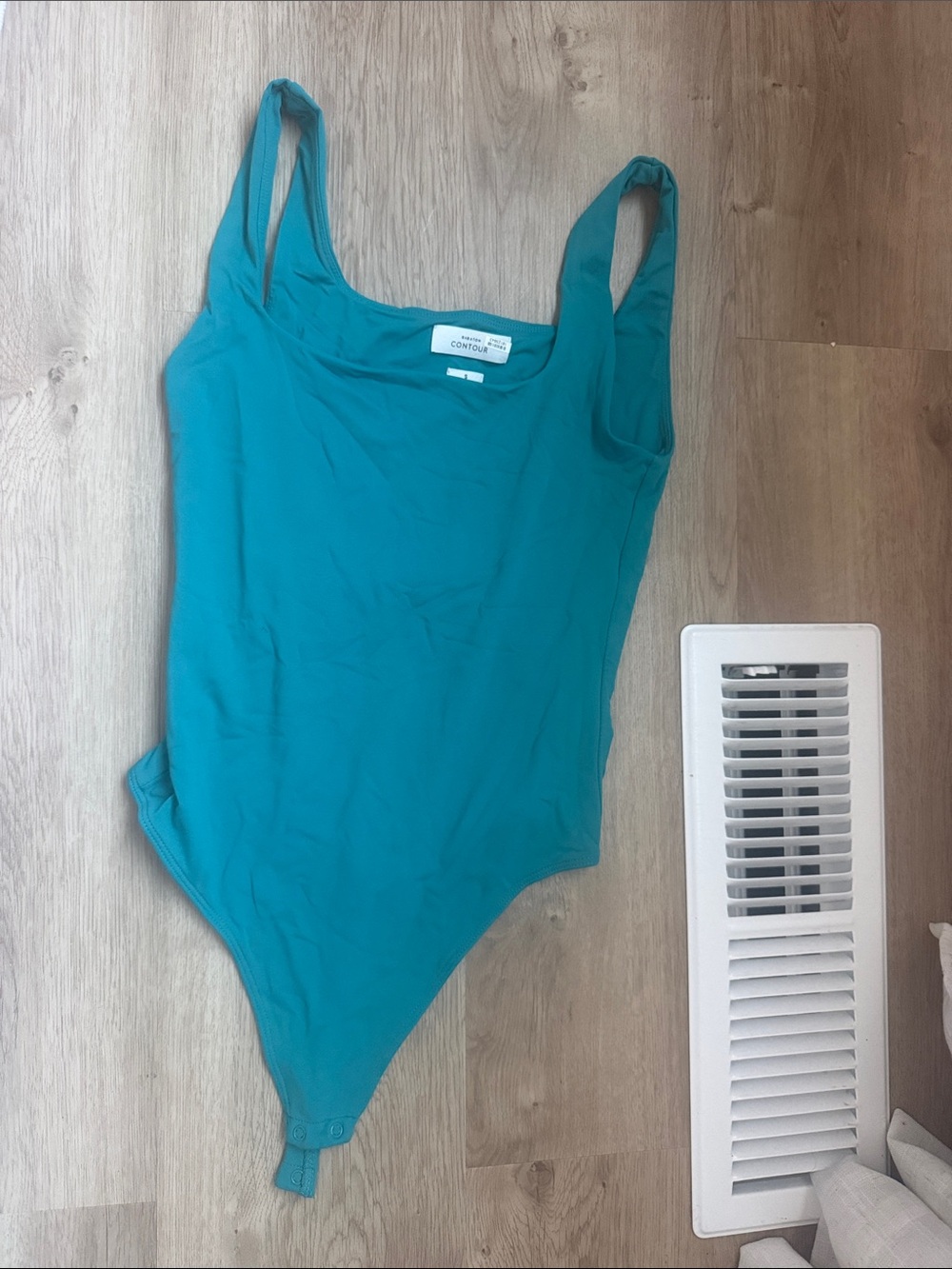 Babaton Teal Tank One-Piece Bodysuit